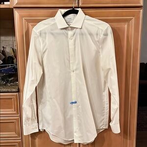 Calvin Klein White  Long-Sleeve Dress Shirt straight out of the cleaners